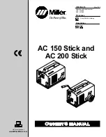 Miller AC 150 Stick Owner'S Manual preview