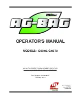 Предварительный просмотр 1 страницы Miller AG-BAG G6060 Operator'S Manual