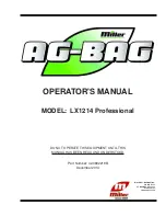 Предварительный просмотр 1 страницы Miller AG-BAG Professional LX1214 Operator'S Manual