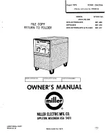 Miller ANALOG 300 Owner'S Manual preview