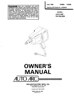 Предварительный просмотр 1 страницы Miller Auto Arc Owner'S Manual