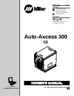 Предварительный просмотр 1 страницы Miller Auto-Axcess 300 CE Owner'S Manual