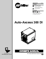 Предварительный просмотр 1 страницы Miller Auto-Axcess 300 DI Owner'S Manual