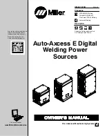 Miller Auto-Axcess E Digital Owner'S Manual preview