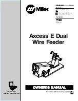 Miller Axcess E Dual Owner'S Manual preview