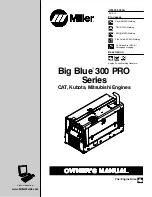 Предварительный просмотр 1 страницы Miller Big Blue 300 PRO Series Owner'S Manual