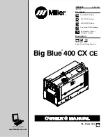 Miller Big Blue 400 CX CE Owner'S Manual preview