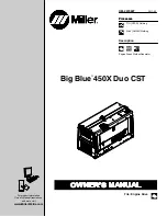 Miller Big Blue 450X Duo CST Owner'S Manual preview