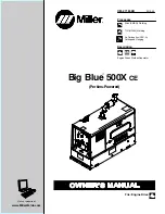 Preview for 1 page of Miller Big Blue 500X CE Owner'S Manual