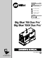 Miller big blue 700 duo pro Owner'S Manual preview