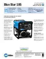 Предварительный просмотр 1 страницы Miller Blue Star 185 Manual