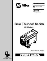 Miller Blue Thunder Series Owner'S Manual preview