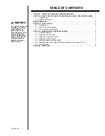 Предварительный просмотр 3 страницы Miller C-30 Owner'S Manual