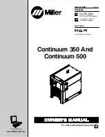 Preview for 1 page of Miller Continuum 350 Owner'S Manual