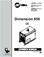 Miller DELTAWELD 650 Owner'S Manual preview