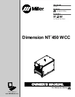 Miller DIMENSION NT 450 WCC Owner'S Manual предпросмотр