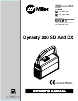 Предварительный просмотр 1 страницы Miller DYNASTY 200 DX Owner'S Manual