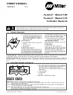 Предварительный просмотр 1 страницы Miller Dynasty 280 Owner'S Manual