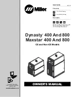 Предварительный просмотр 1 страницы Miller Dynasty 400 Owner'S Manual