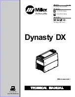 Miller DYNASTY DX Technical Manual предпросмотр