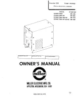 Miller econo twin Owner'S Manual preview