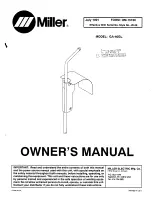 Preview for 1 page of Miller GA-4OGL Owner'S Manual