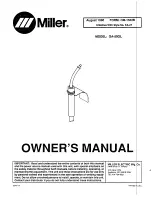 Preview for 1 page of Miller GA-5OGL Owner'S Manual