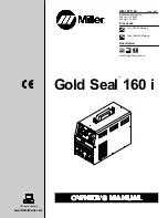 Preview for 1 page of Miller Gold Seal 160 i Owner'S Manual