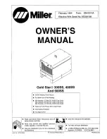 Miller Gold Star 300SS Owner'S Manual preview