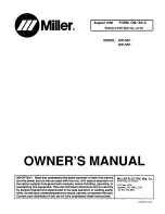 Miller GW-55C Owner'S Manual preview