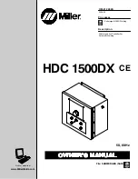 Предварительный просмотр 1 страницы Miller HDC 1500DX CE Owner'S Manual