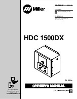 Miller HDC 1500DX Owner'S Manual preview