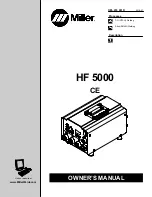 Предварительный просмотр 1 страницы Miller HF 5000 CE Owner'S Manual