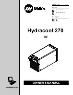 Miller hydracool 270 CE Owner'S Manual предпросмотр