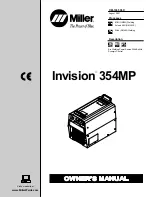 Miller Invision 354MP Owner'S Manual preview