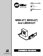 Предварительный просмотр 1 страницы Miller LMSW-52T Owner'S Manual