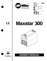 Preview for 1 page of Miller Maxstar 300 Owner'S Manual