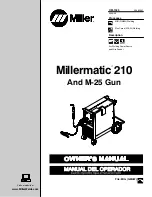 Preview for 1 page of Miller Millermatic 210 Owner'S Manual