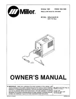 Miller Millermatic 90 GA-17C Gun Owner'S Manual preview