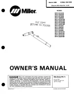 Preview for 1 page of Miller MTF-1512VHR Owner'S Manual