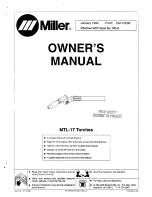 Miller MTL-17 Owner'S Manual preview