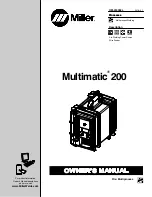 Miller Multimatic 200 Owner'S Manual предпросмотр