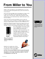 Preview for 2 page of Miller Multimatic 200 Owner'S Manual