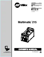 Preview for 1 page of Miller Multimatic 215 Owner'S Manual