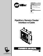 Предварительный просмотр 1 страницы Miller PipeWorx Owner'S Manual