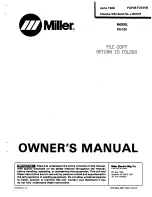 Предварительный просмотр 1 страницы Miller ps-100 Owner'S Manual