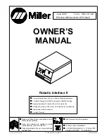 Miller Robotic Interface II Owner'S Manual preview