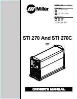 Предварительный просмотр 1 страницы Miller STi 270 Owner'S Manual