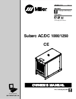 Miller Subarc AC/DC 1000 Owner'S Manual preview