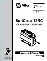 Miller SUITCASE 12RC Owner'S Manual предпросмотр